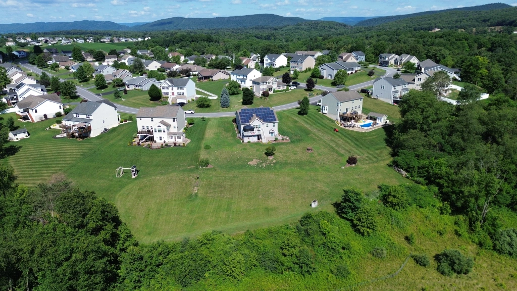  A recent drone video shoot showcased the solar panels on a Bellefonte home with the gorgeous mountainous region in the background.